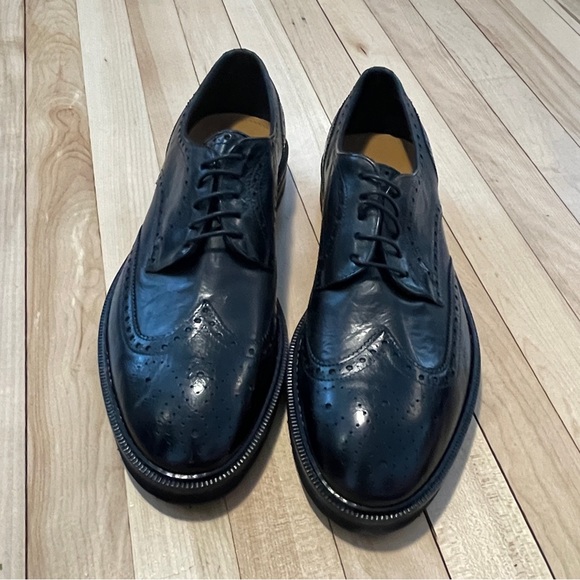 NWB Intensi Black Leather Oxford Men’s Shoes - Sz 42 - Picture 4 of 15